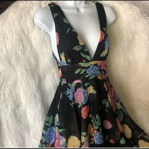 TopShop Deep-V Tier Ruffle Marilyn Midi Dress